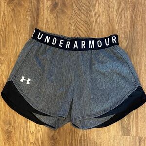 Under Armour Women's Gray and Black Athletic Shorts